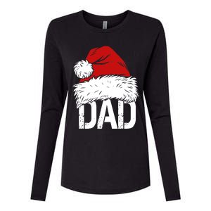 Christmas Santa Hat Dad Womens Cotton Relaxed Long Sleeve T-Shirt