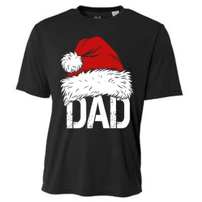 Christmas Santa Hat Dad Cooling Performance Crew T-Shirt