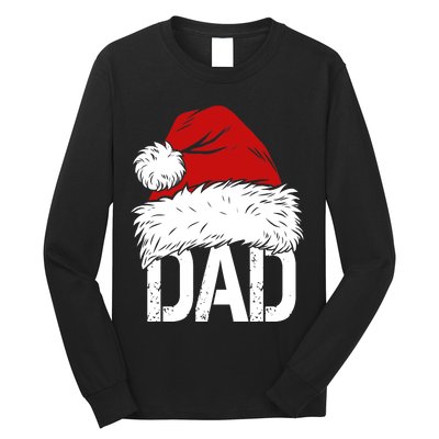 Christmas Santa Hat Dad Long Sleeve Shirt