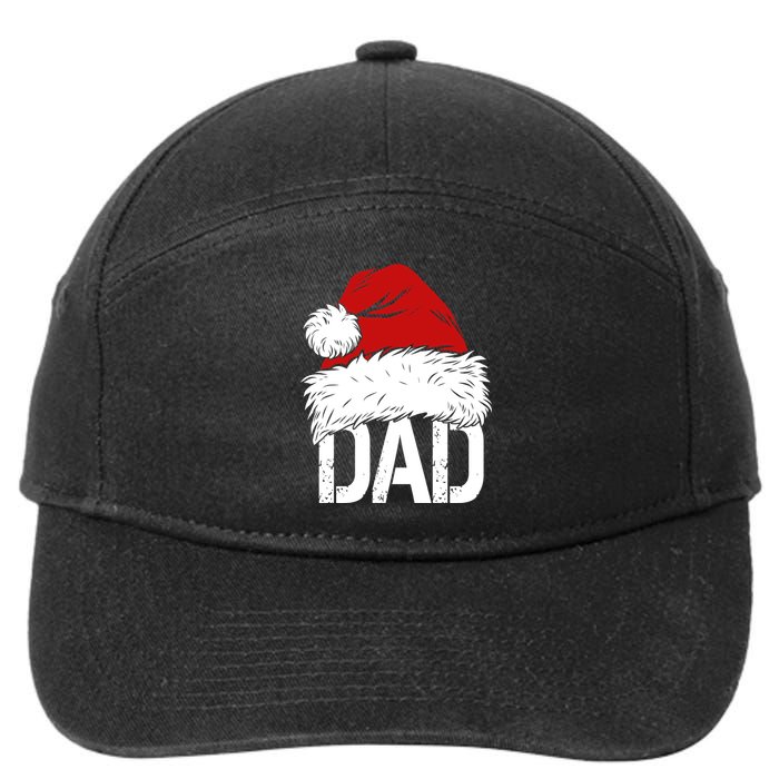 Christmas Santa Hat Dad 7-Panel Snapback Hat