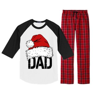 Christmas Santa Hat Dad Raglan Sleeve Pajama Set