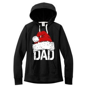 Christmas Santa Hat Dad Women's Fleece Hoodie