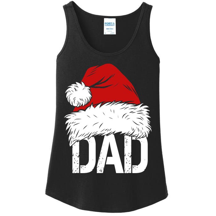 Christmas Santa Hat Dad Ladies Essential Tank