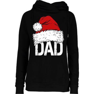 Christmas Santa Hat Dad Womens Funnel Neck Pullover Hood