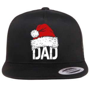 Christmas Santa Hat Dad Flat Bill Trucker Hat