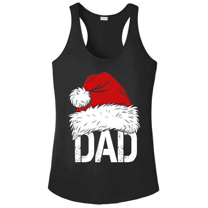 Christmas Santa Hat Dad Ladies PosiCharge Competitor Racerback Tank