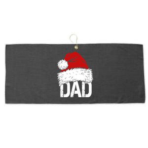 Christmas Santa Hat Dad Large Microfiber Waffle Golf Towel