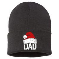 Christmas Santa Hat Dad Sustainable Knit Beanie