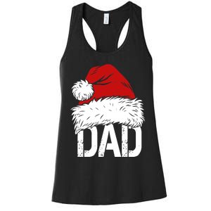 Christmas Santa Hat Dad Women's Racerback Tank