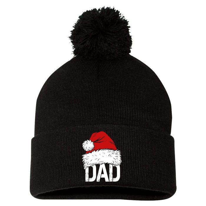 Christmas Santa Hat Dad Pom Pom 12in Knit Beanie