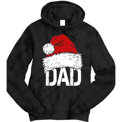 Christmas Santa Hat Dad Tie Dye Hoodie