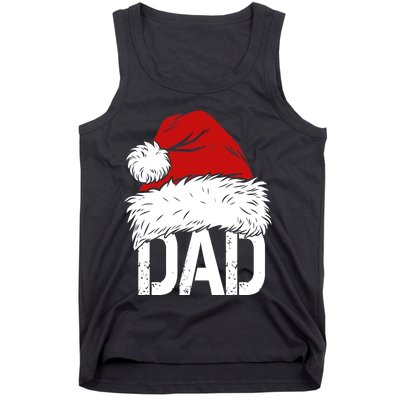 Christmas Santa Hat Dad Tank Top