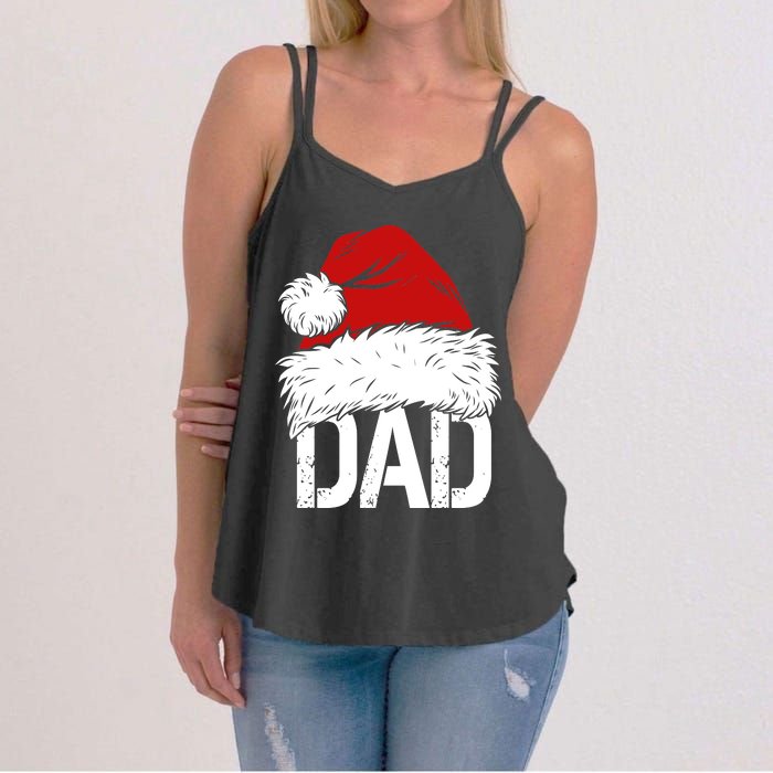 Christmas Santa Hat Dad Women's Strappy Tank