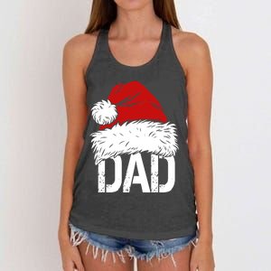 Christmas Santa Hat Dad Women's Knotted Racerback Tank