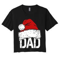 Christmas Santa Hat Dad Women's Crop Top Tee