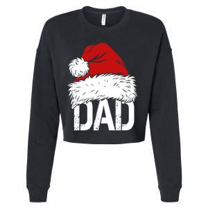 Christmas Santa Hat Dad Cropped Pullover Crew