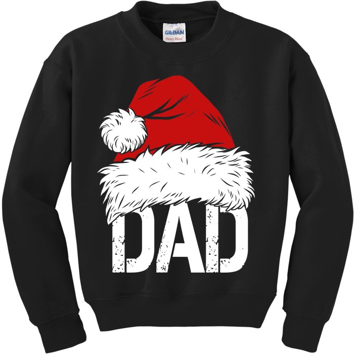 Christmas Santa Hat Dad Kids Sweatshirt