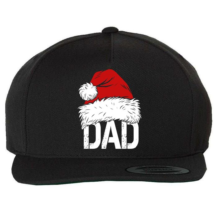 Christmas Santa Hat Dad Wool Snapback Cap