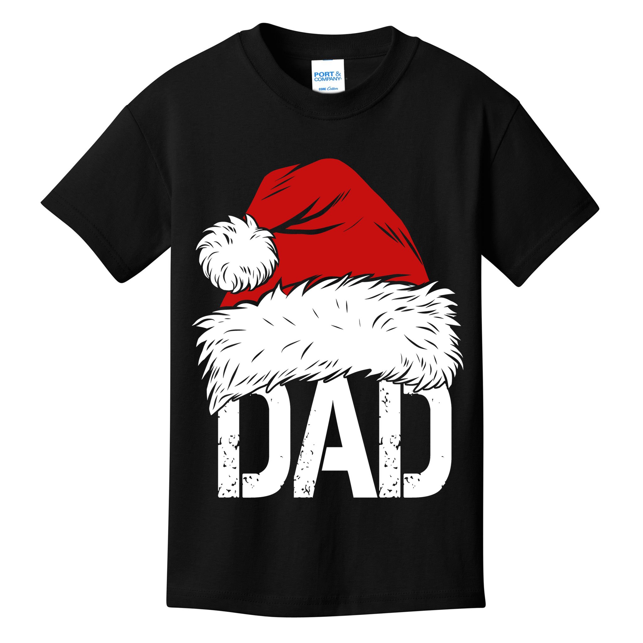 Christmas Santa Hat Dad Kids T-Shirt