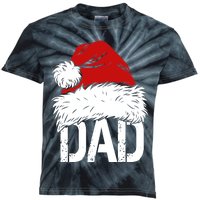 Christmas Santa Hat Dad Kids Tie-Dye T-Shirt