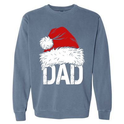 Christmas Santa Hat Dad Garment-Dyed Sweatshirt