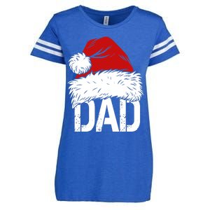 Christmas Santa Hat Dad Enza Ladies Jersey Football T-Shirt