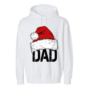 Christmas Santa Hat Dad Garment-Dyed Fleece Hoodie