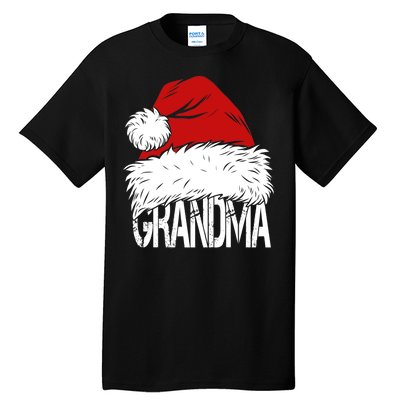 Christmas Santa Hat Grandma Tall T-Shirt