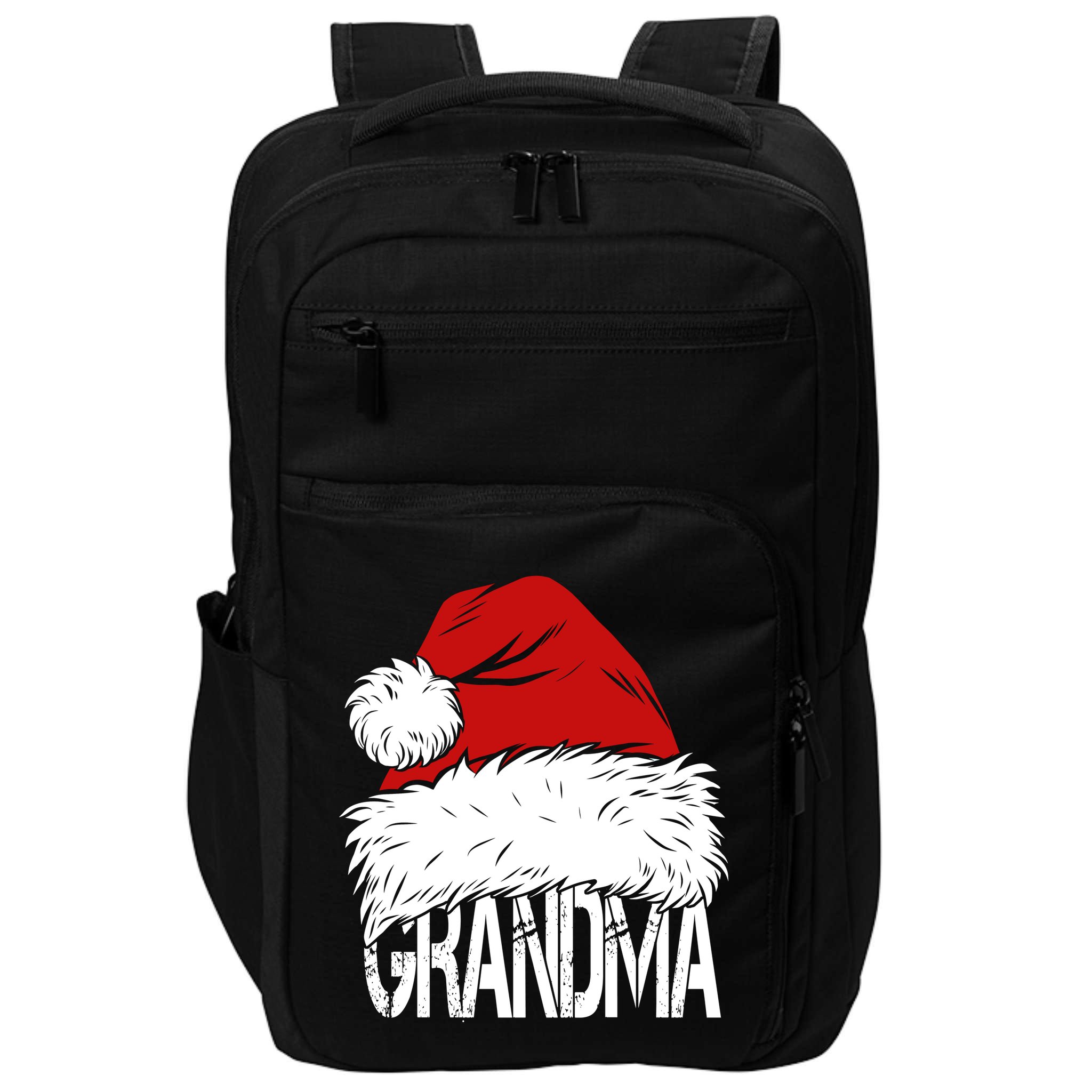 Christmas Santa Hat Grandma Impact Tech Backpack