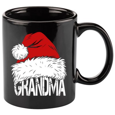 Christmas Santa Hat Grandma 11oz C Handle Ceramic Mug