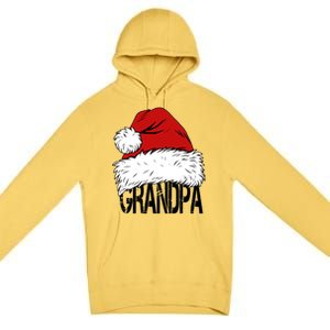 Christmas Santa Hat Grandpa Premium Pullover Hoodie