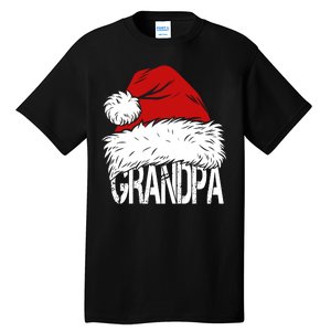 Christmas Santa Hat Grandpa Tall T-Shirt