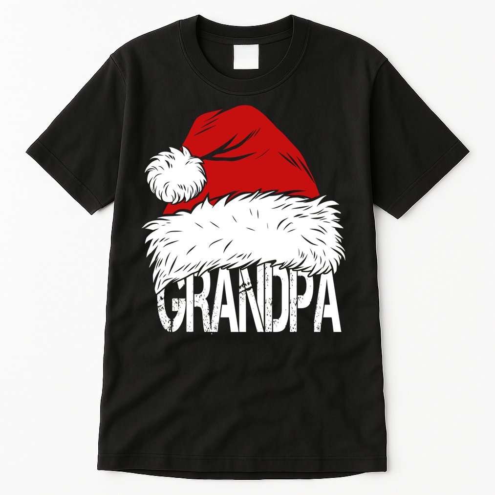 Christmas Santa Hat Grandpa Tall T-Shirt
