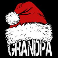 Christmas Santa Hat Grandpa Button