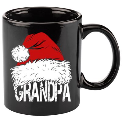 Christmas Santa Hat Grandpa 11oz C Handle Ceramic Mug