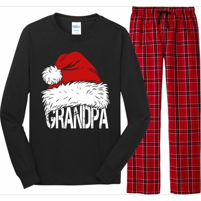 Christmas Santa Hat Grandpa Long Sleeve Pajama Set