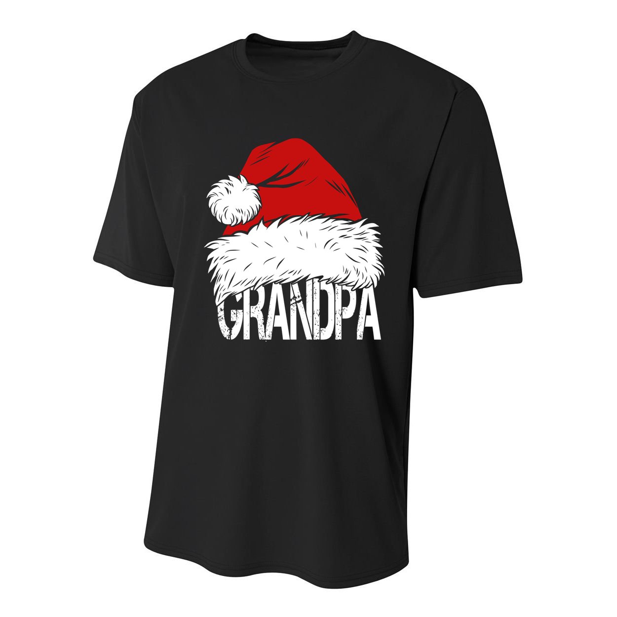 Christmas Santa Hat Grandpa Youth Performance Sprint T-Shirt