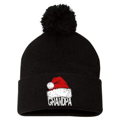 Christmas Santa Hat Grandpa Pom Pom 12in Knit Beanie