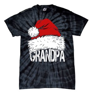 Christmas Santa Hat Grandpa Tie-Dye T-Shirt