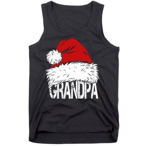 Christmas Santa Hat Grandpa Tank Top