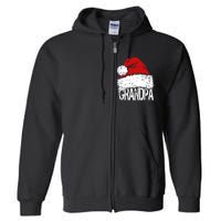 Christmas Santa Hat Grandpa Full Zip Hoodie