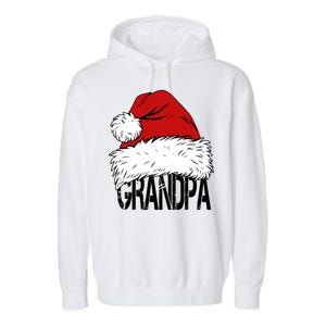 Christmas Santa Hat Grandpa Garment-Dyed Fleece Hoodie