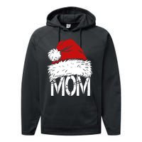 Christmas Santa Hat Mom Performance Fleece Hoodie