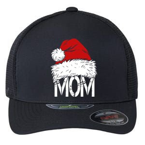 Christmas Santa Hat Mom Flexfit Unipanel Trucker Cap