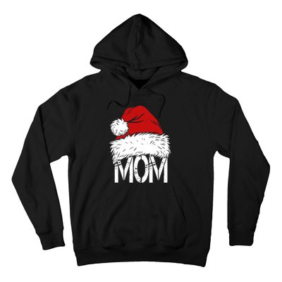 Christmas Santa Hat Mom Hoodie