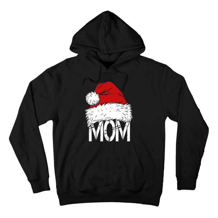 Christmas Santa Hat Mom Hoodie