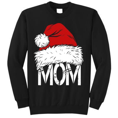 Christmas Santa Hat Mom Sweatshirt