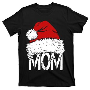 Christmas Santa Hat Mom T-Shirt