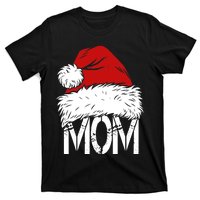 Christmas Santa Hat Mom T-Shirt