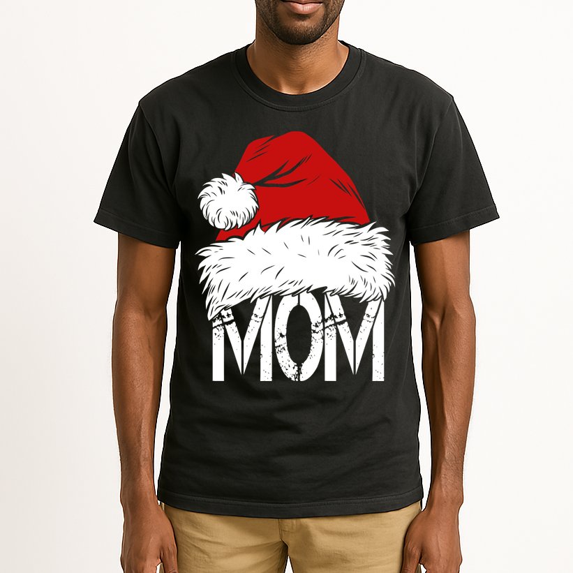 Christmas Santa Hat Mom Tall T-Shirt
